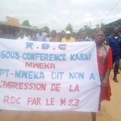 Kasaï/ l'ispt Mweka dans la rue pour dénoncer l'agression Rwandaise sous-couvert du M23.