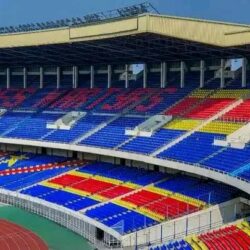 Kinshasa- sports: le stade des Martyrs affiche peau neuve. Tous les 80 mille sièges sont installés.