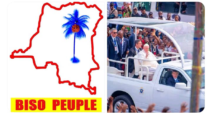 Rdc- visite papale : le parti politique '' Biso Peuple '' souhaite la bienvenue au Saint Père.