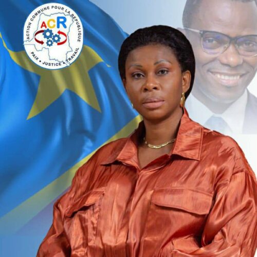 Kinshasa -Philomène Manatshitu sensibilise les capables du parti acr à réserver un accueil chaleureux à leur président national Eliezer Ntambwe.